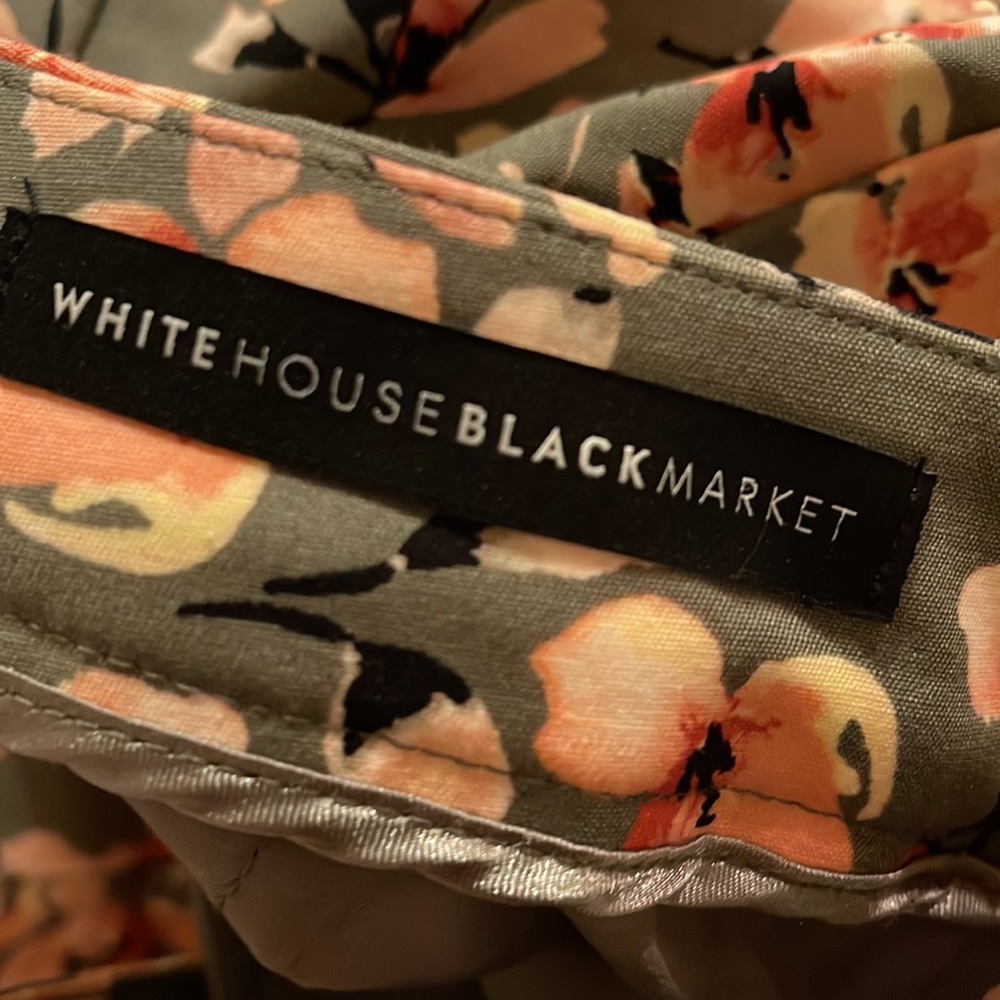 White House Black Market Floral Shorts - Pink and Green - Picture 5 of 6